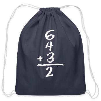 6432 - Cotton Drawstring Bag - navy - Front