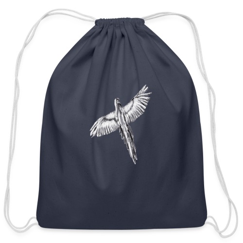 Flying parrot - Cotton Drawstring Bag