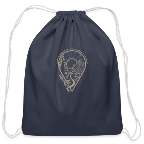 Find Your Trail Location Pin: National Trails Day - Cotton Drawstring Bag