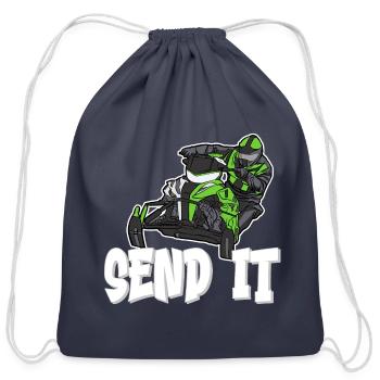 Extreme Gonna Send It - Cotton Drawstring Bag - navy - Front