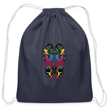 Inna Bordaze/Grail Bottomz/Maroon Festooned - Cotton Drawstring Bag - navy - Front