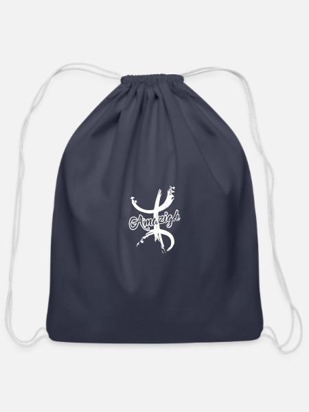 T shirt respirant Z Amazigh Berber cross - Cotton Drawstring Bag - navy