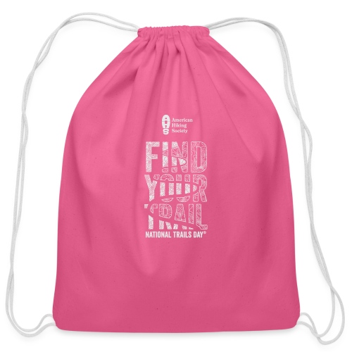 Find Your Trail Topo: National Trails Day - Cotton Drawstring Bag