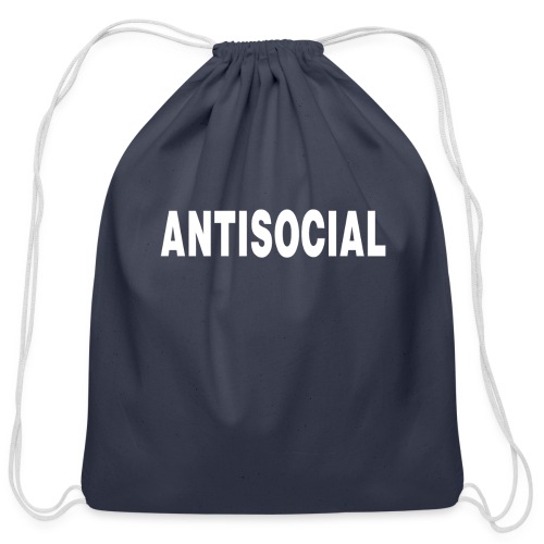 Antisocial - Cotton Drawstring Bag