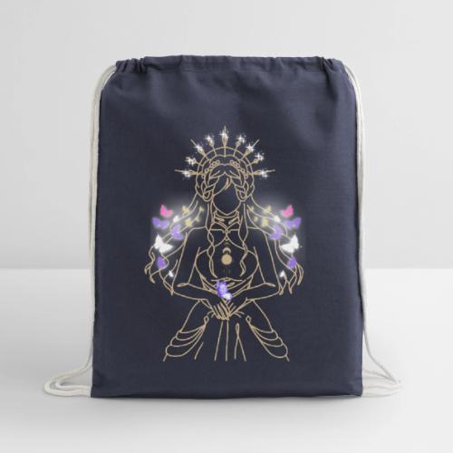 Ancient Butterfly Goddess - Fairytale Design - Cotton Drawstring Bag