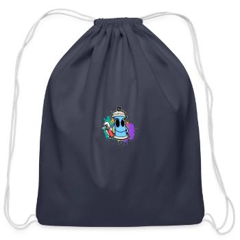 Spray Canister Graffiti Artist - Cotton Drawstring Bag - navy - Front