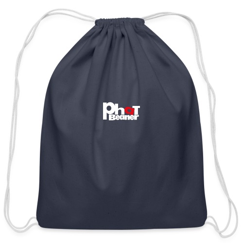 Classic White PB Logo - Cotton Drawstring Bag