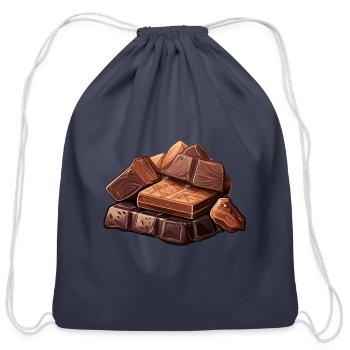 Chocolate Bar - Artistic Decadence - Cotton Drawstring Bag - navy - Front
