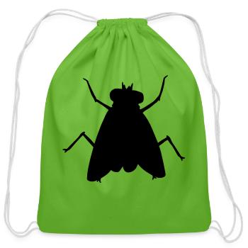Silhouette Small house fly - Cotton Drawstring Bag - clover - Front