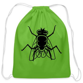 house fly small house - Cotton Drawstring Bag - clover - Front