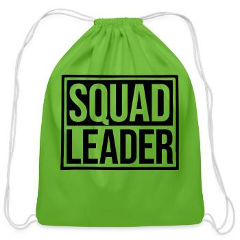 Squad leader sign design - Cotton Drawstring Bag - clover - Front