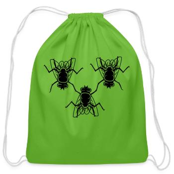 3 friends house fly - Cotton Drawstring Bag - clover - Front