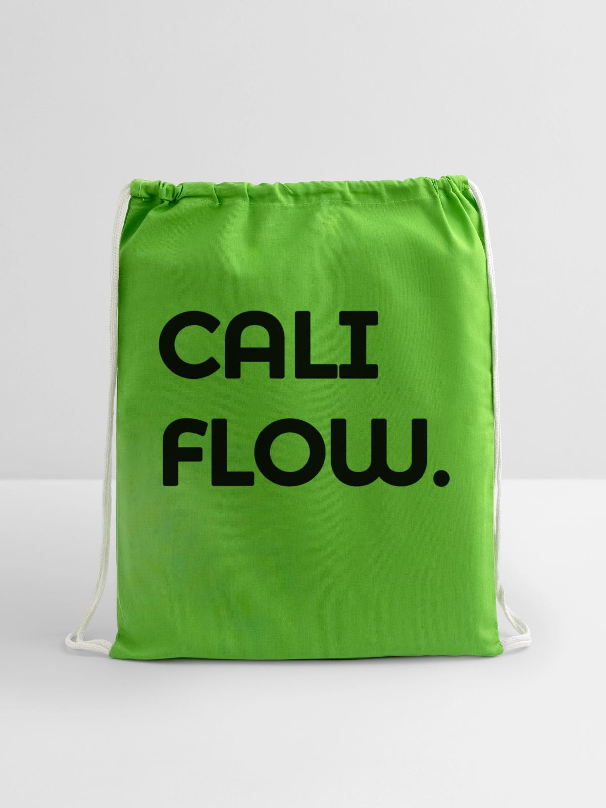 CALI FLOW - Cotton Drawstring Bag - clover - Front