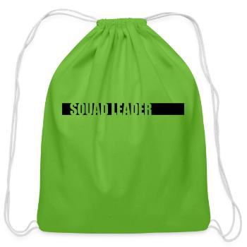 Leader squad stripe team - Cotton Drawstring Bag - clover - Front