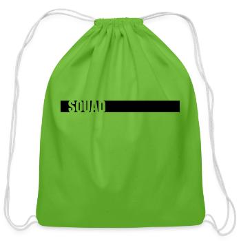 stripe squad leader team - Cotton Drawstring Bag - clover - Front