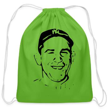 Yogi Berra Style - Cotton Drawstring Bag - clover - Front