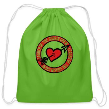 Leader Cousin Crew Team - Cotton Drawstring Bag - clover - Front