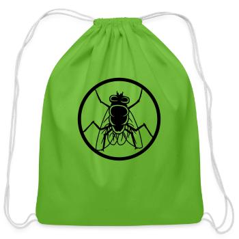 Logo house fly small - Cotton Drawstring Bag - clover - Front