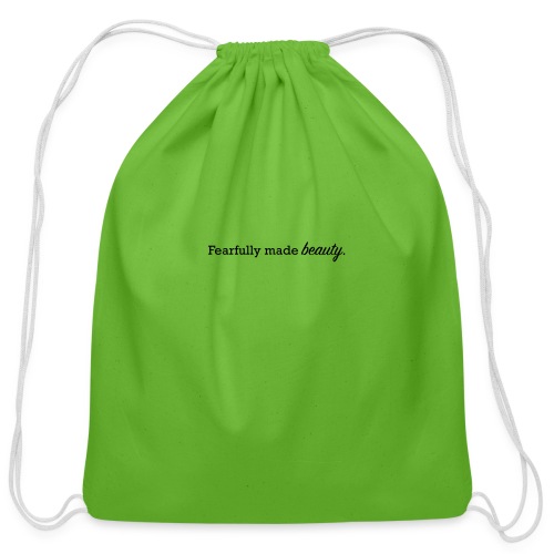 fearfully made beauty - Cotton Drawstring Bag