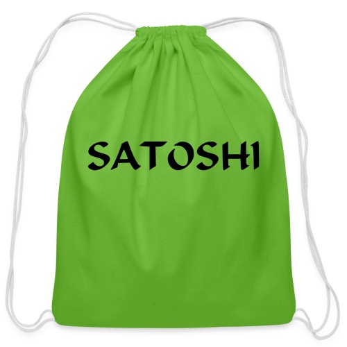 Satoshi only the name stroke btc founder nakamoto - Cotton Drawstring Bag