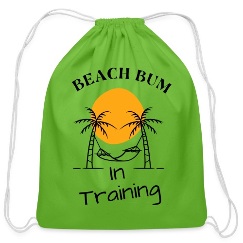 Beach Bum In Training - Cotton Drawstring Bag