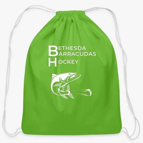 BBH Series Large White Logo - Cotton Drawstring Bag