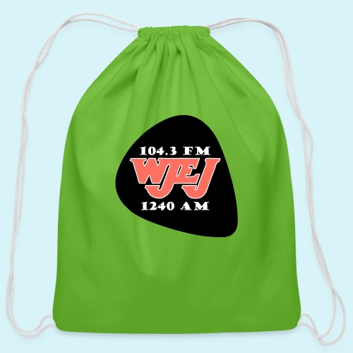 WJEJ Radio AM/FM Guitar Pic Logo - Cotton Drawstring Bag