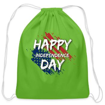 ID4 Happy Independence Day - Cotton Drawstring Bag - clover - Front