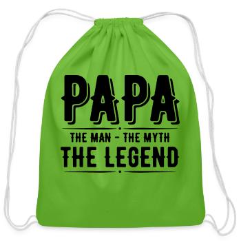 papa - Cotton Drawstring Bag - clover - Front