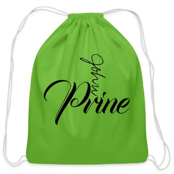 John Prine - Cotton Drawstring Bag - clover - Front