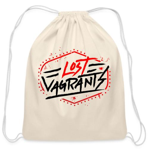 Lost Vagrants Black Text Logo - Cotton Drawstring Bag