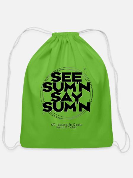 AFC See Sumn Say Sumn - Cotton Drawstring Bag - clover