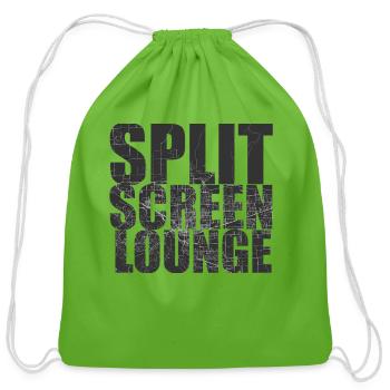 SPLIT SCREEN MAP - Cotton Drawstring Bag - clover - Front