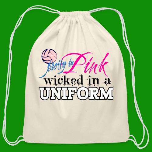 Wicked in Uniform Volleyball - Cotton Drawstring Bag