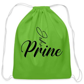 John Prine - Cotton Drawstring Bag - clover - Front