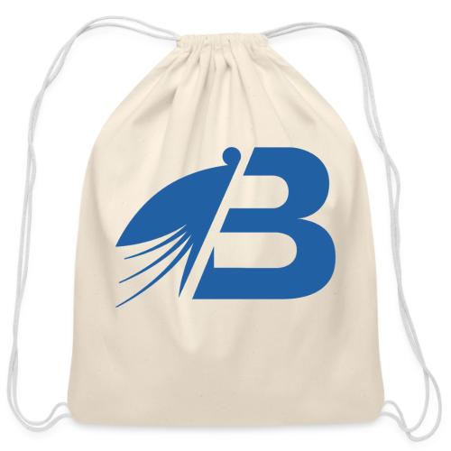 Bluefly Logomark - Blue - Cotton Drawstring Bag