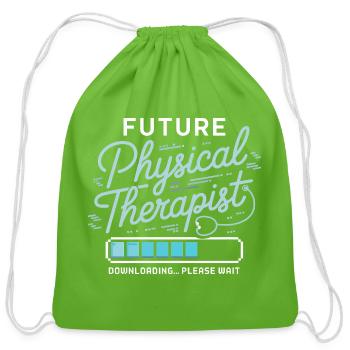 Future Physical Therapist Progress Bar - Cotton Drawstring Bag - clover - Front
