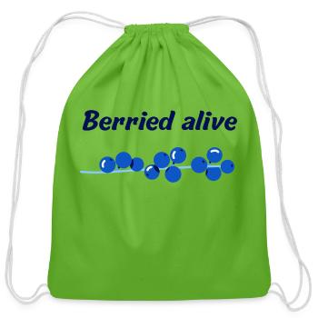 Berried alive - Cotton Drawstring Bag - clover - Front