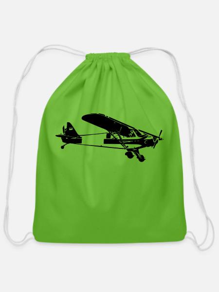 metal plane4 - Cotton Drawstring Bag - clover