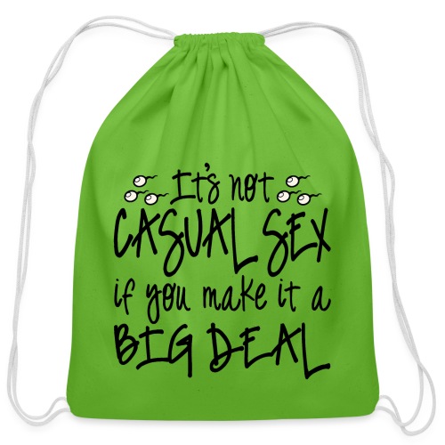 Casual Sex | Black - Cotton Drawstring Bag