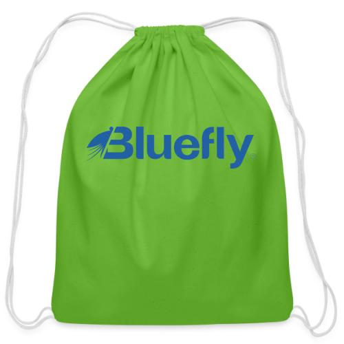 Bluefly Logotype - Blue - Cotton Drawstring Bag