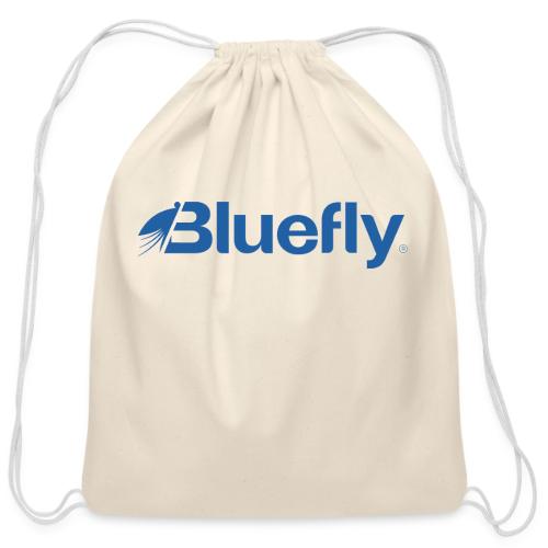 Bluefly Logotype - Blue - Cotton Drawstring Bag