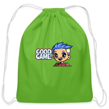 twitch emote logo template featuring a gamer - Cotton Drawstring Bag - clover - Front