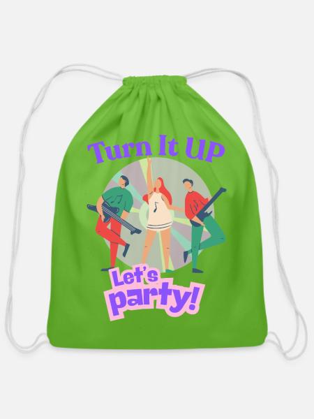 Electric_Guitar_Players - Cotton Drawstring Bag - clover