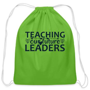 TEACHING OUR FUTURE LEADERS - Cotton Drawstring Bag - clover - Front