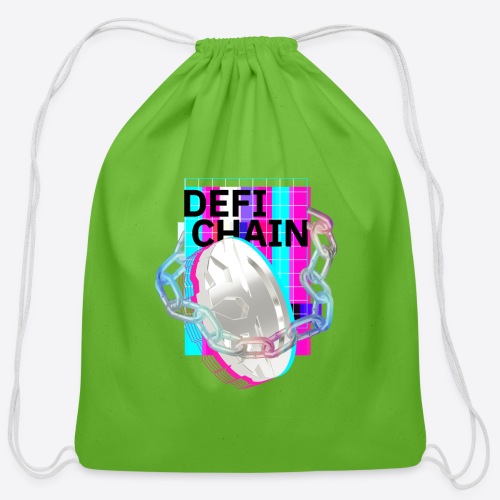 DeFiChain Bold Chain Links - Cotton Drawstring Bag