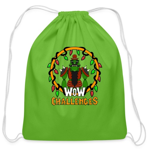 WoW Challenges Holiday Orc - Cotton Drawstring Bag