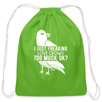 I love Raven - Cotton Drawstring Bag - clover - Front