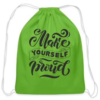 Make Yourself - Cotton Drawstring Bag - clover - Front