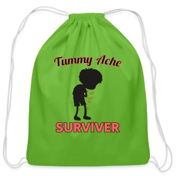 TUMMY ACHE SURVIVER - Cotton Drawstring Bag - clover - Front